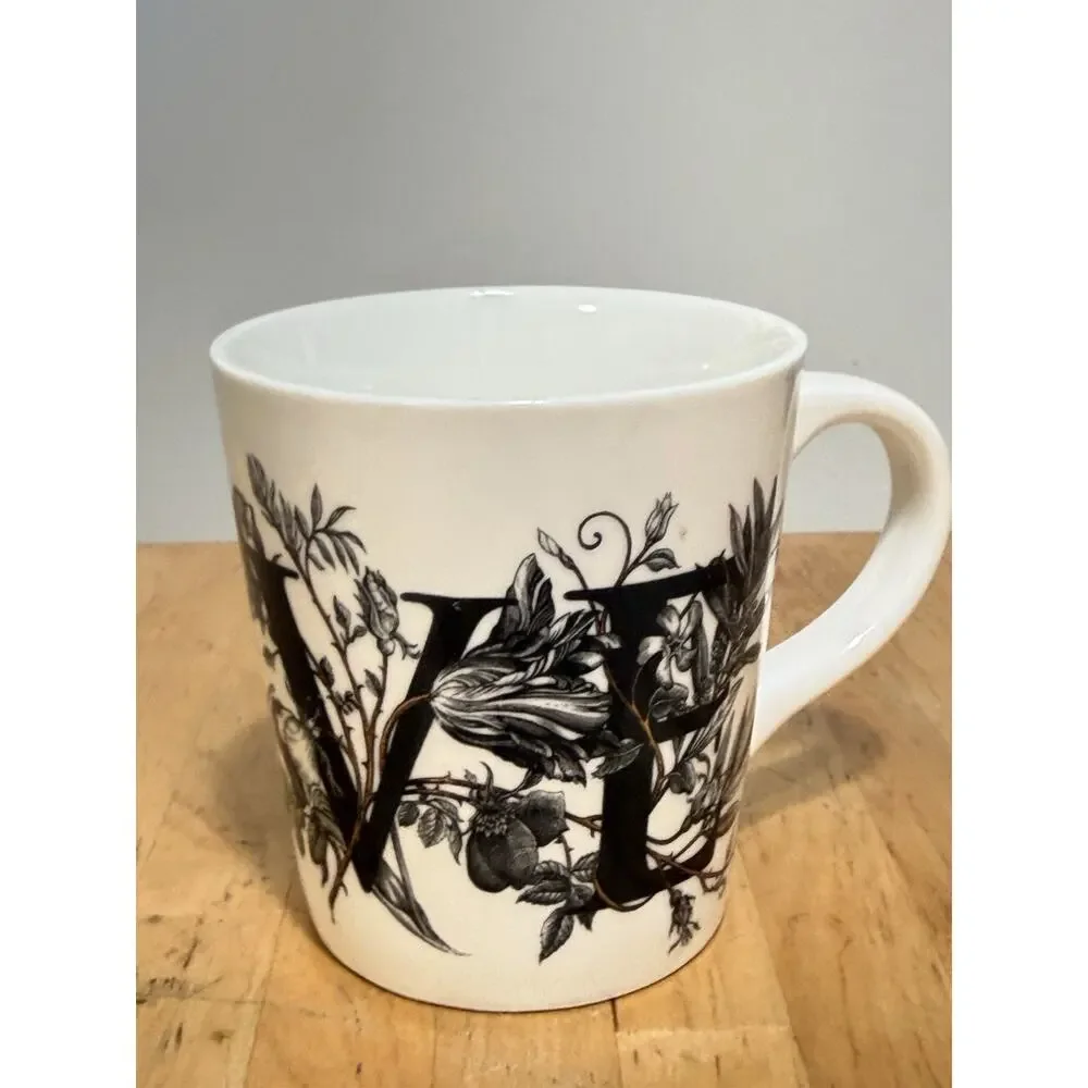 Williams Sonoma Rory Dobner LOVE White & Black Floral Coffee Cup Mug 19oz. - Picture 2 of 3